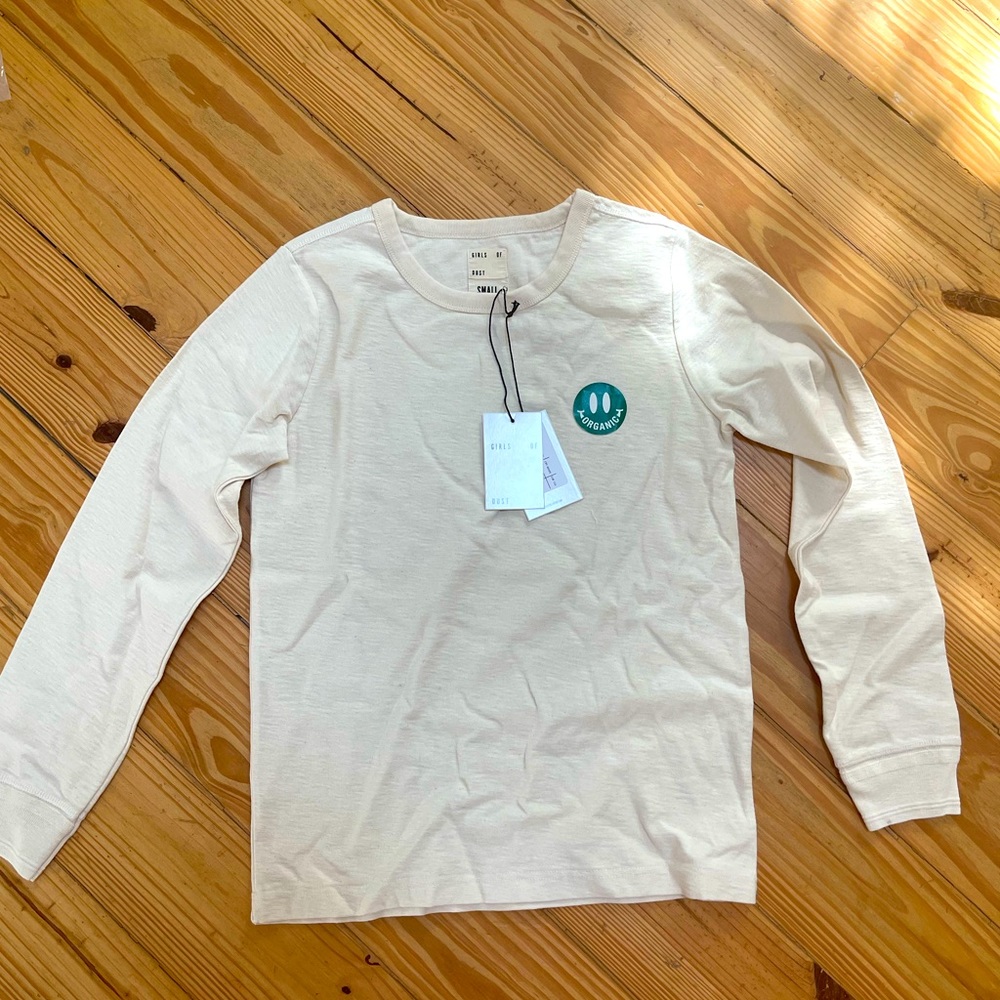 NWT ✨ GIRLS OF DUST French Brand Long Sleeve Slub Cotton tee